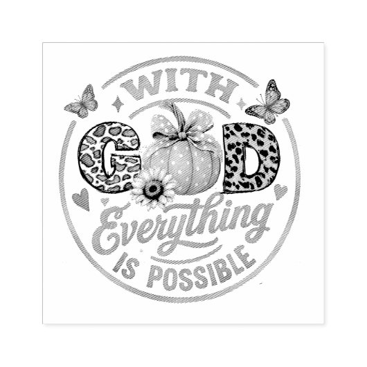 Mit Gott ist alles möglich Gummistempel (Prägung)