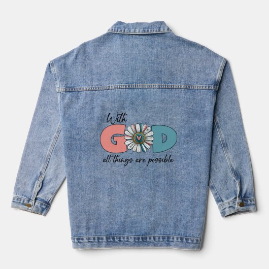 Mit Gott ist alles möglich Jeansjacke (Rückseite)
