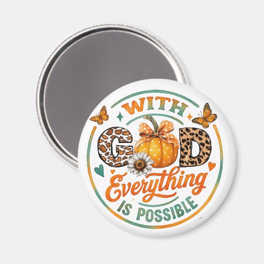 Mit Gott ist alles möglich Magnet (Vorderseite/Rückseite)