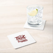 Mit Gott ist alles möglich Mathew 19:26 Rechteckiger Pappuntersetzer (Vor Ort)