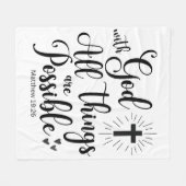 Mit Gott ist alles möglich - Matthew 19:26 Fleecedecke (Vorderseite (Horizontal))