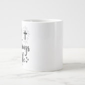 Mit Gott ist alles möglich - Matthew 19:26 Jumbo-Tasse (Vorderseite)