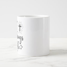 Mit Gott ist alles möglich - Matthew 19:26 Jumbo-Tasse