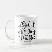 Mit Gott ist alles möglich - Matthew 19:26 Kaffeetasse (Links)