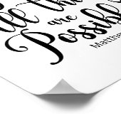 Mit Gott ist alles möglich - Matthew 19:26 Poster (Ecke)