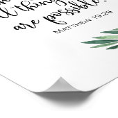 Mit Gott ist alles möglich - Matthew 19:26 Poster (Ecke)