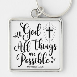 Mit Gott ist alles möglich - Matthew 19:26 Schlüsselanhänger