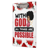 Mit Gott ist alles möglich, melanin schwarz sis Klemmbrett (Links)