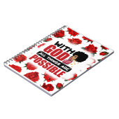 Mit Gott ist alles möglich, melanin schwarz sis Notizblock (Linke Seite)