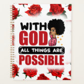 Mit Gott ist alles möglich, melanin schwarz sis Planer (Vorderseite)