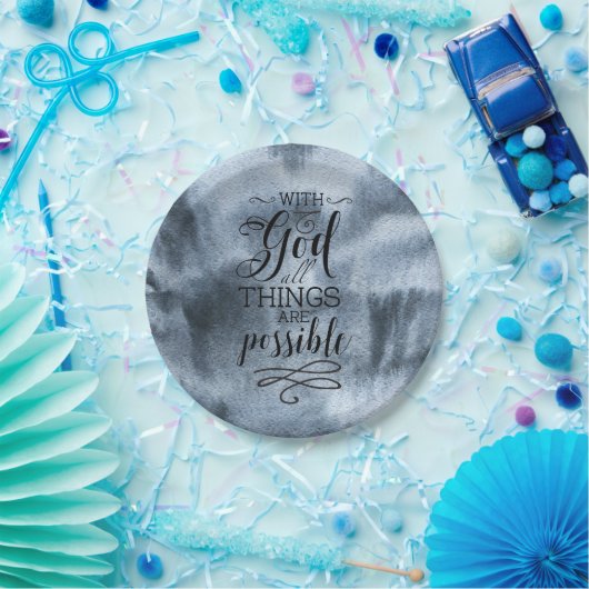 Mit Gott ist alles möglich Pappteller (Party)