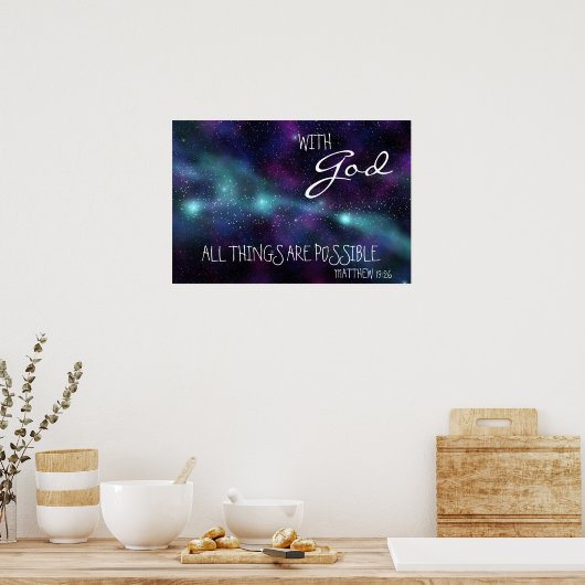 Mit Gott ist alles möglich Poster (Küche)