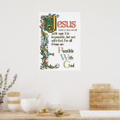 Mit Gott ist alles möglich Poster (Küche)