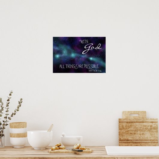 Mit Gott ist alles möglich Poster (Küche)