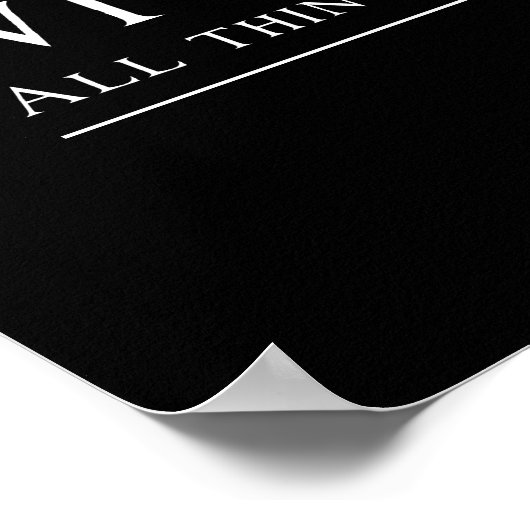 Mit Gott ist alles möglich Poster (Ecke)