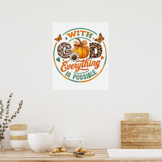 Mit Gott ist alles möglich Poster (Küche)