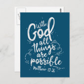 Mit Gott ist alles möglich Postkarte (Vorne/Hinten)