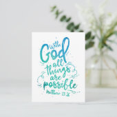 Mit Gott ist alles möglich Postkarte (Stehend Vorderseite)