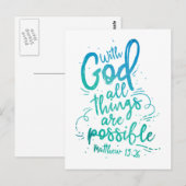 Mit Gott ist alles möglich Postkarte (Vorne/Hinten)