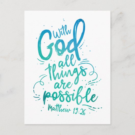 Mit Gott ist alles möglich Postkarte (Vorderseite)