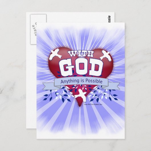 Mit Gott ist alles möglich Postkarte (Vorne/Hinten)