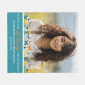 Mit Gott ist alles möglich Schmetterling Grad Fleecedecke (Vorderseite (Horizontal))