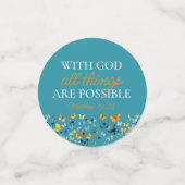 Mit Gott ist alles möglich Schmetterling Grad Konfetti (Klein Vorderseite)