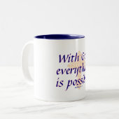 Mit Gott ist alles möglich - Tasse (Vorderseite Links)