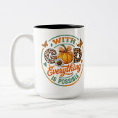 Mit Gott ist alles möglich Zweifarbige Tasse (Links)