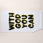 Mit Gott kann man ein Strandhandtuch auf Basis des (Vorderseite)