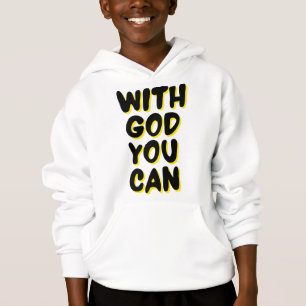 Mit Gott kannst du auf dem Glauben basierende Jung Hoodie