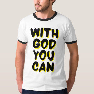 Mit Gott kannst du auf dem Glauben basierende Mens T-Shirt