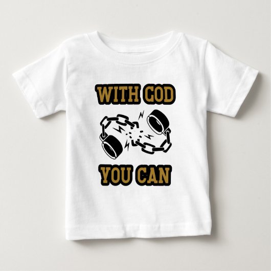 Mit Gott kannst du den Glauben stärken Baby T-shirt (Vorderseite)