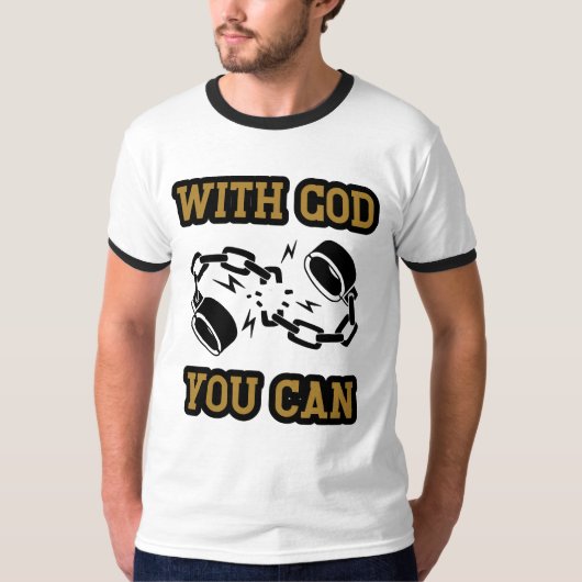Mit Gott kannst du den starken Glaube der Menschen T-Shirt (Vorderseite)