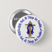 MIT GOTT-KREUZ Darmkrebs-T - Shirts u. Geschenken Button (Vorne & Hinten)