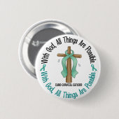 MIT GOTT-KREUZ Gebärmutterkrebs-T - Shirts u. Button (Vorne & Hinten)