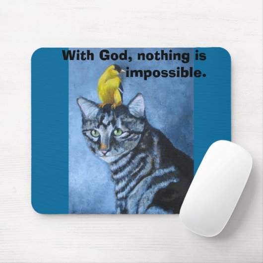 Mit Gott Nichts ist unmöglich Mousepad (Mit Mouse)