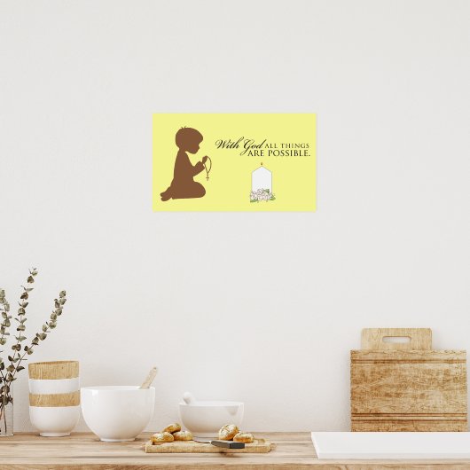 Mit Gott Poster (Küche)