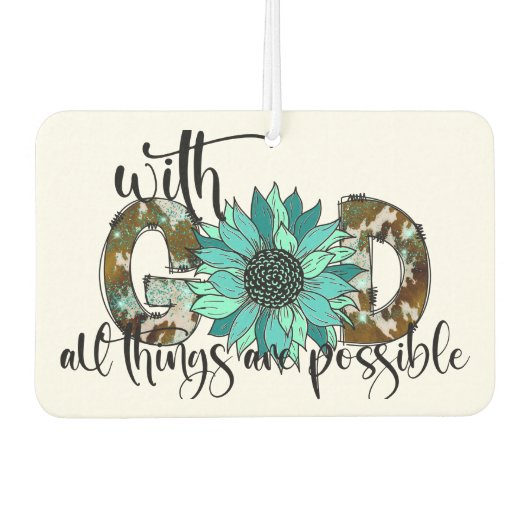 Mit Gott sind alle Dinge möglich Autolufterfrischer (Vorderseite)