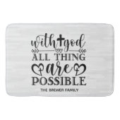 Mit Gott sind alle Dinge möglich Bath Mat Badematte (Vorderseite)