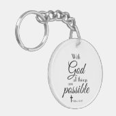 Mit Gott sind alle Dinge möglich Bibel Verse Schlüsselanhänger (Vorderseite links)