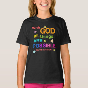 Mit Gott sind alle Dinge möglich Bibelvers T-Shirt