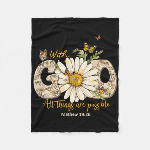 Mit Gott sind alle Dinge möglich Christlichen Frau Fleecedecke