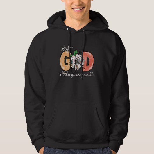 Mit Gott sind alle Dinge möglich Frauen süße Retro Hoodie (Vorderseite)