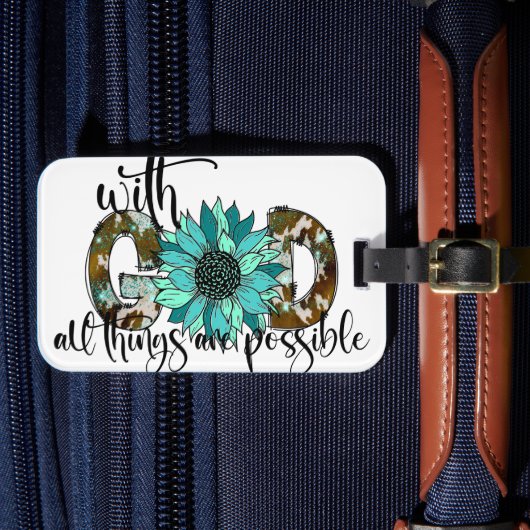 Mit Gott sind alle Dinge möglich Gepäckanhänger (Vorderseite Insitu 4)