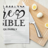 Mit Gott sind alle Dinge möglich Küchentuch (Viertel Falte)