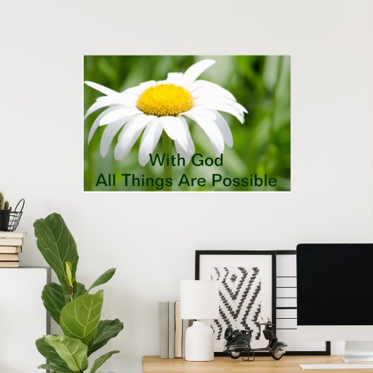 MIT GOTT SIND ALLE DINGE MÖGLICH POSTER (Heimbüro)