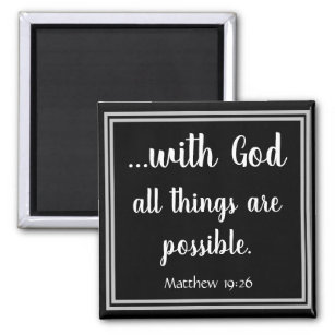 Mit Gott sind alle Dinge möglich schwarz Magnet
