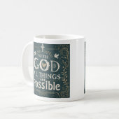 Mit Gott sind alle Dinge möglich Tasse (Vorderseite Links)