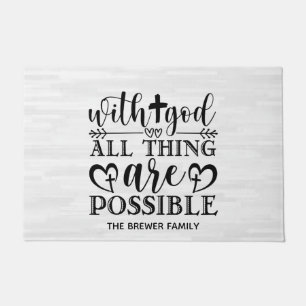 Mit Gott sind alle Dinge möglich Türmatte